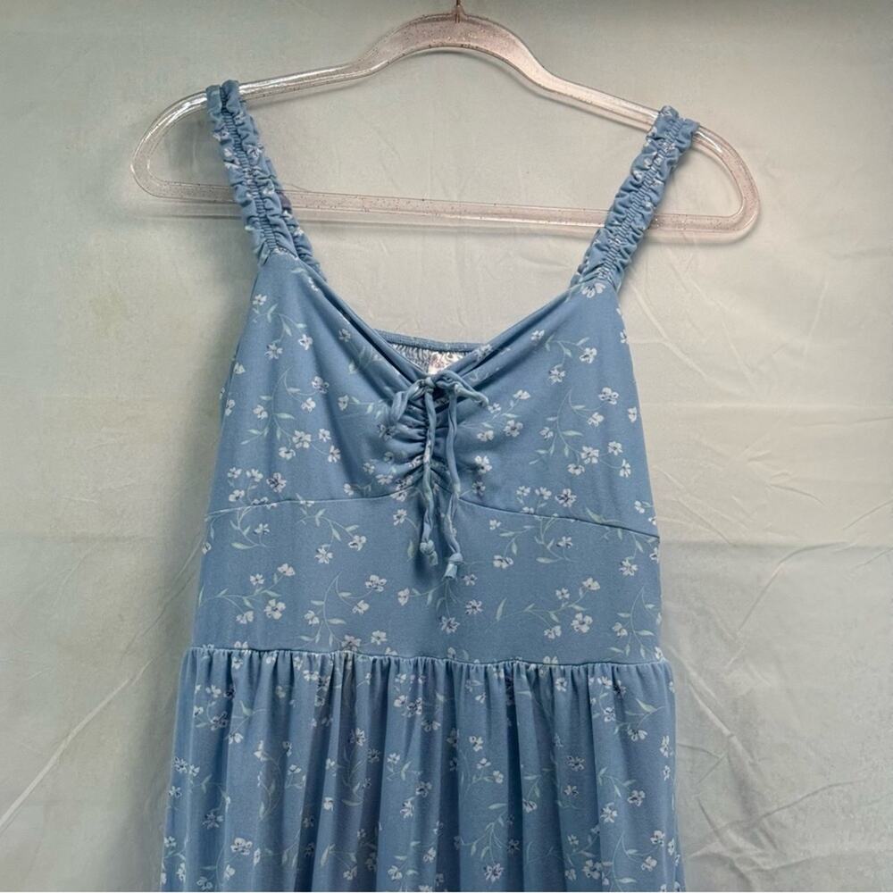 No boundaries women XL Blue Floral highlow SunDress feminine - Picture 2 of 8